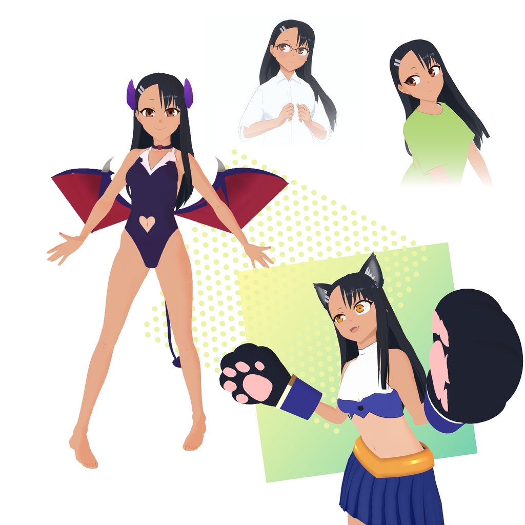 3D model vrm and pmx