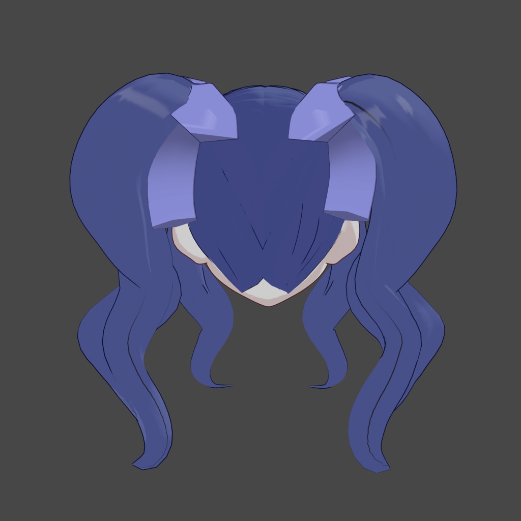 Hair Preset Vroid Blue Tails - Melty