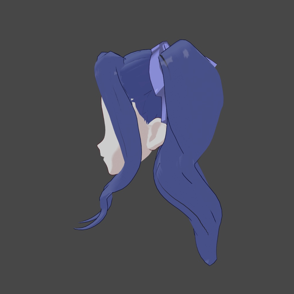 Hair Preset Vroid Blue Tails - Melty