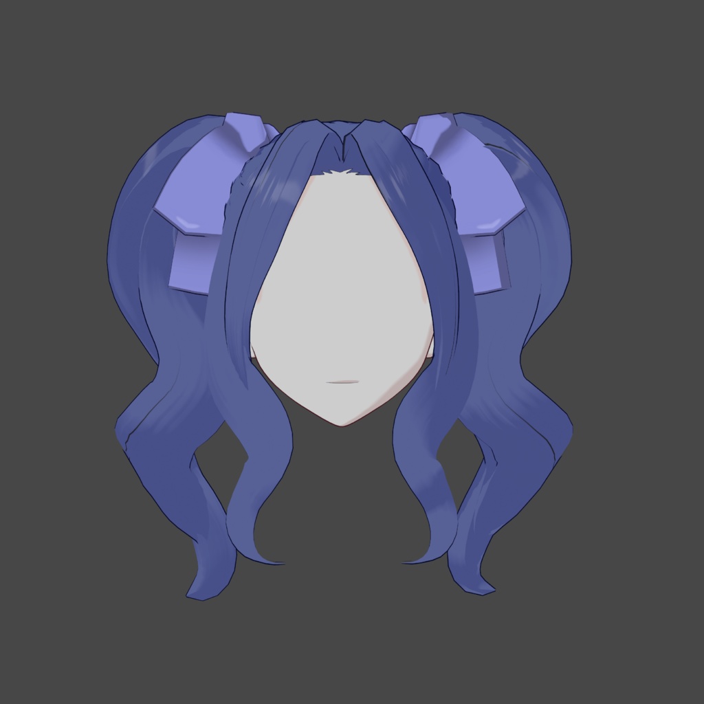 Hair Preset Vroid Blue Tails - Melty