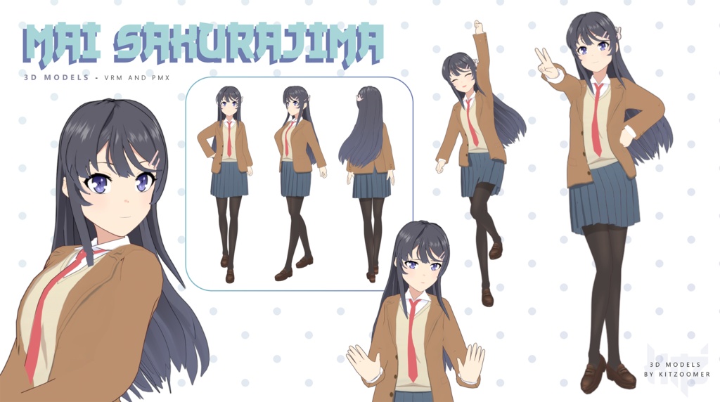 Mai Sakurajima 3D model - Seishun Buta Yarou