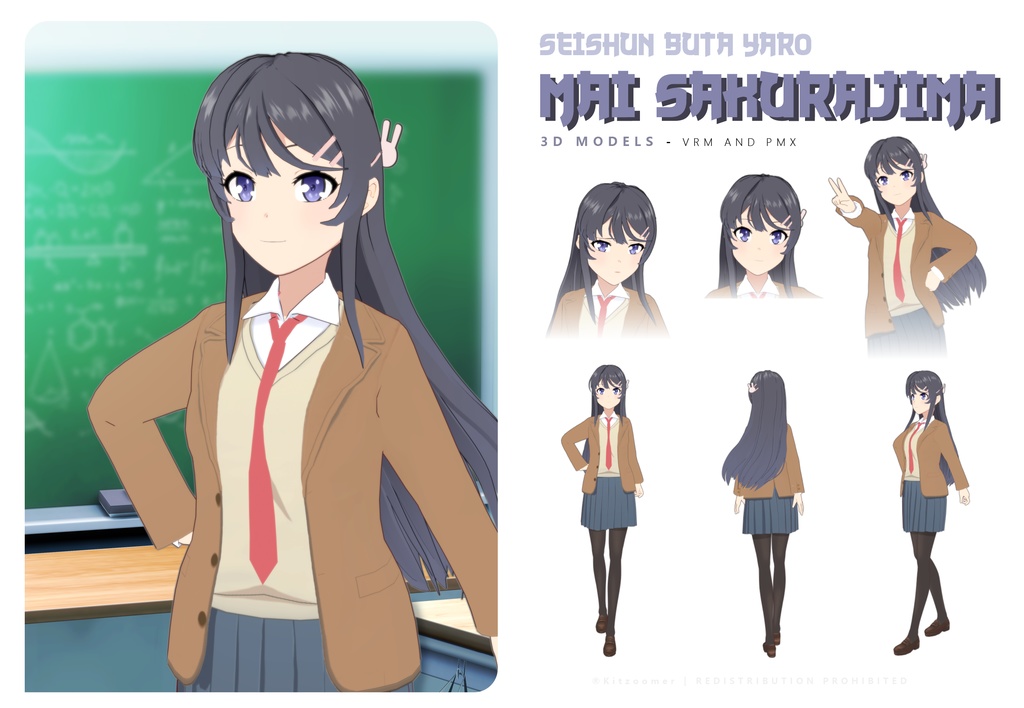 Mai Sakurajima 3D model - Seishun Buta Yarou