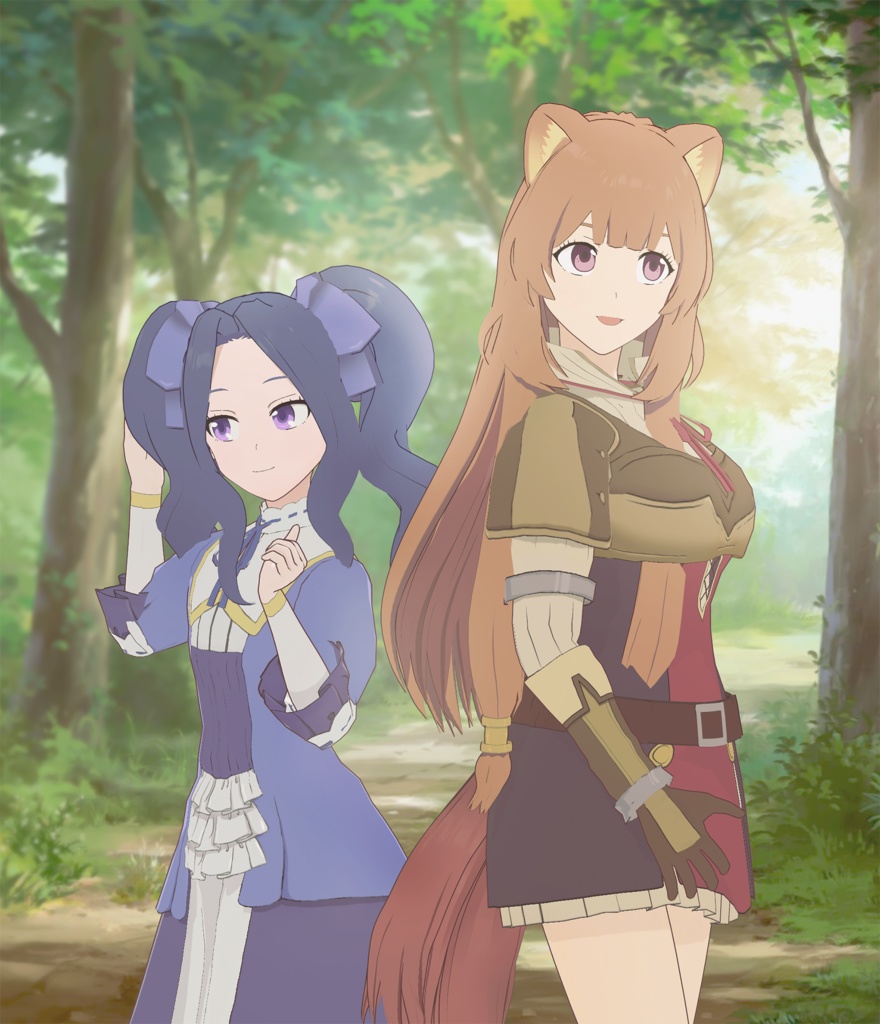 Pack Melty Q and Raphtalia 3d models .vrm .pmx