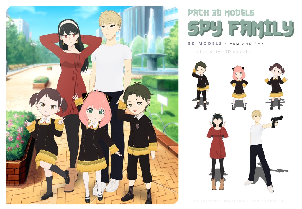 Pack Spy Family - 3d model .vrm and .pmx