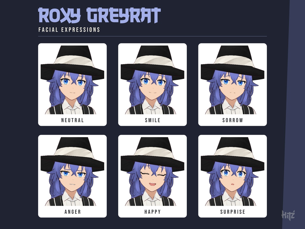【VRM 0.0 / 1.0】無職転生 3体セット|Roxy / Sylphiette / Eris — Greyrat Wife's