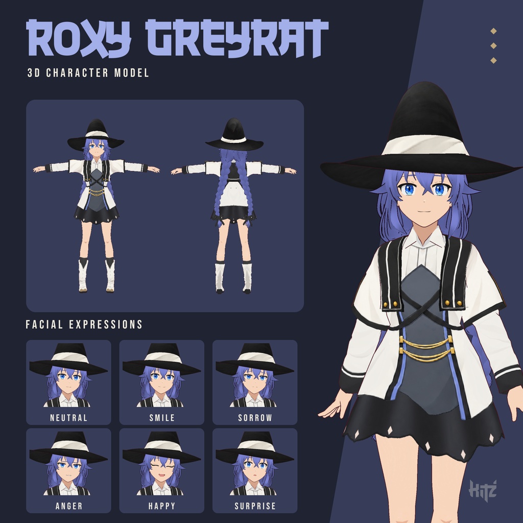 【VRM 0.0 / 1.0】ロキシー・ミグルディア|Roxy Migurdia — Mushoku Tensei