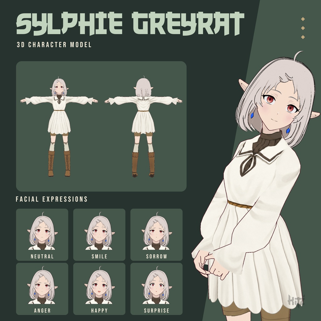 【VRM 0.0 / 1.0】シルフィエット|Sylphiette (Sylphie) — Mushoku Tensei