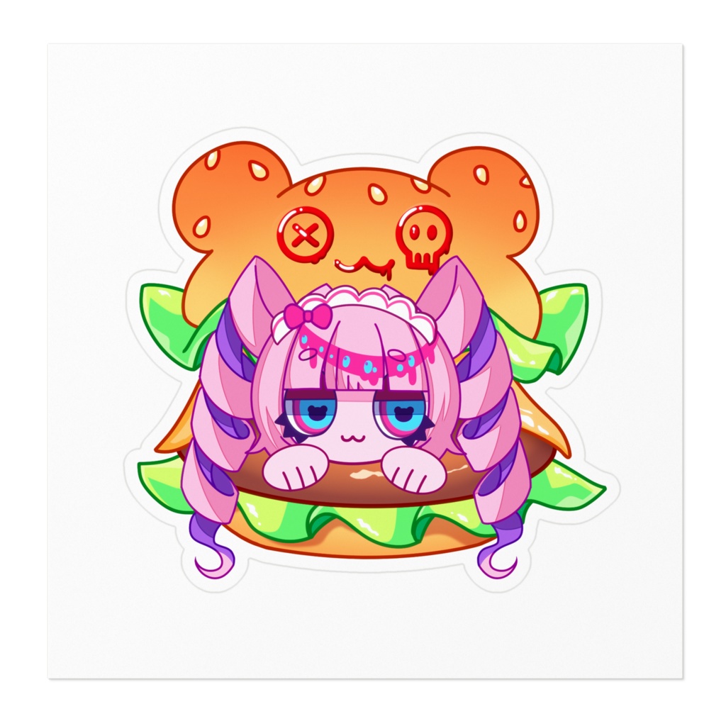 【ステッカー】SDハンバーガーほねチャマ