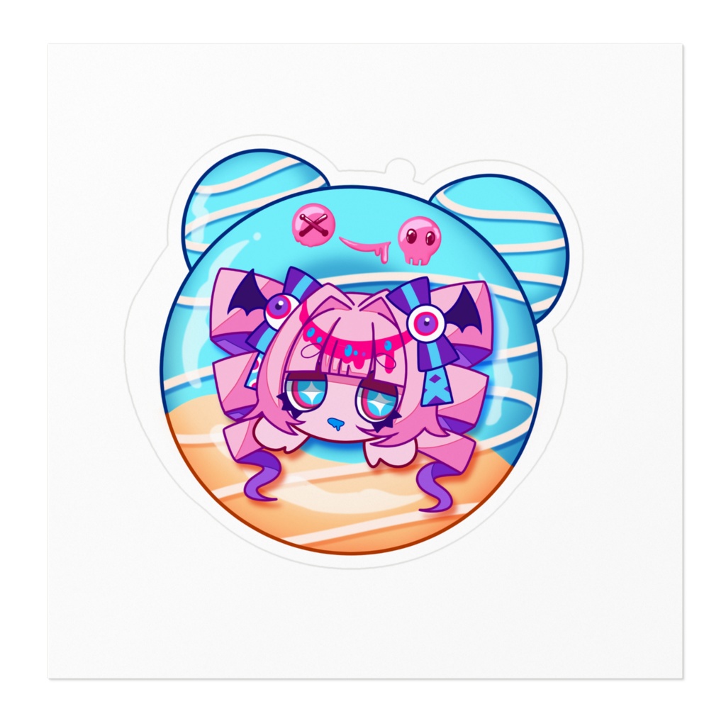 【ステッカー】SDドーナツほねチャマ