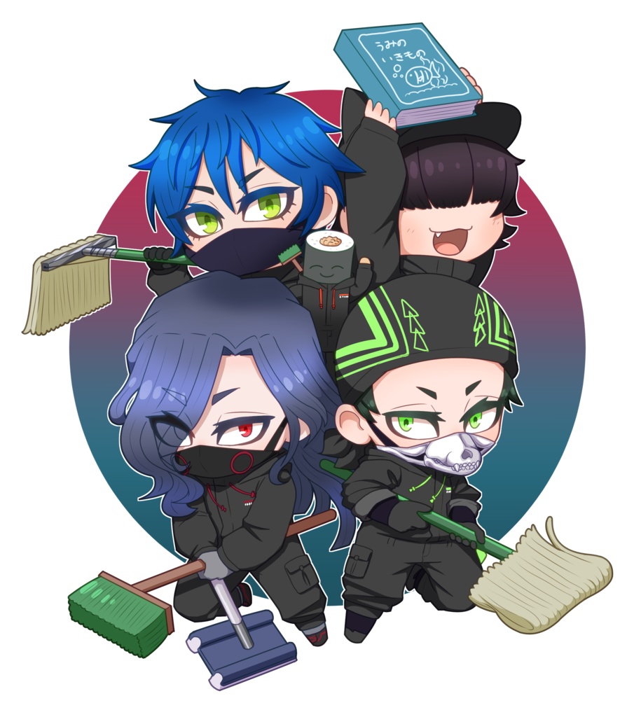 自陣アクリルスタンド(ver.清掃社)