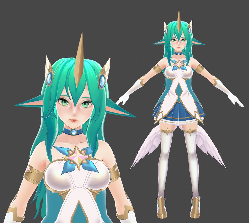 【VRoidVRMモデル】 スターガーディアン ソラカ - Star Guardian Soraka VRM