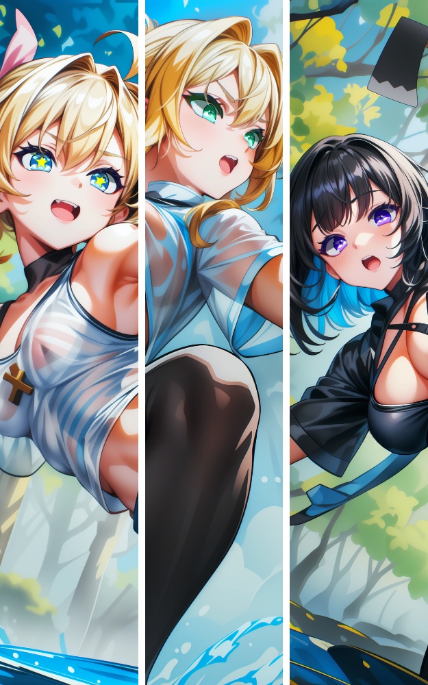 【巻末イラストサンプル】ヒロインズ 3H【登山服と黒タイツ】