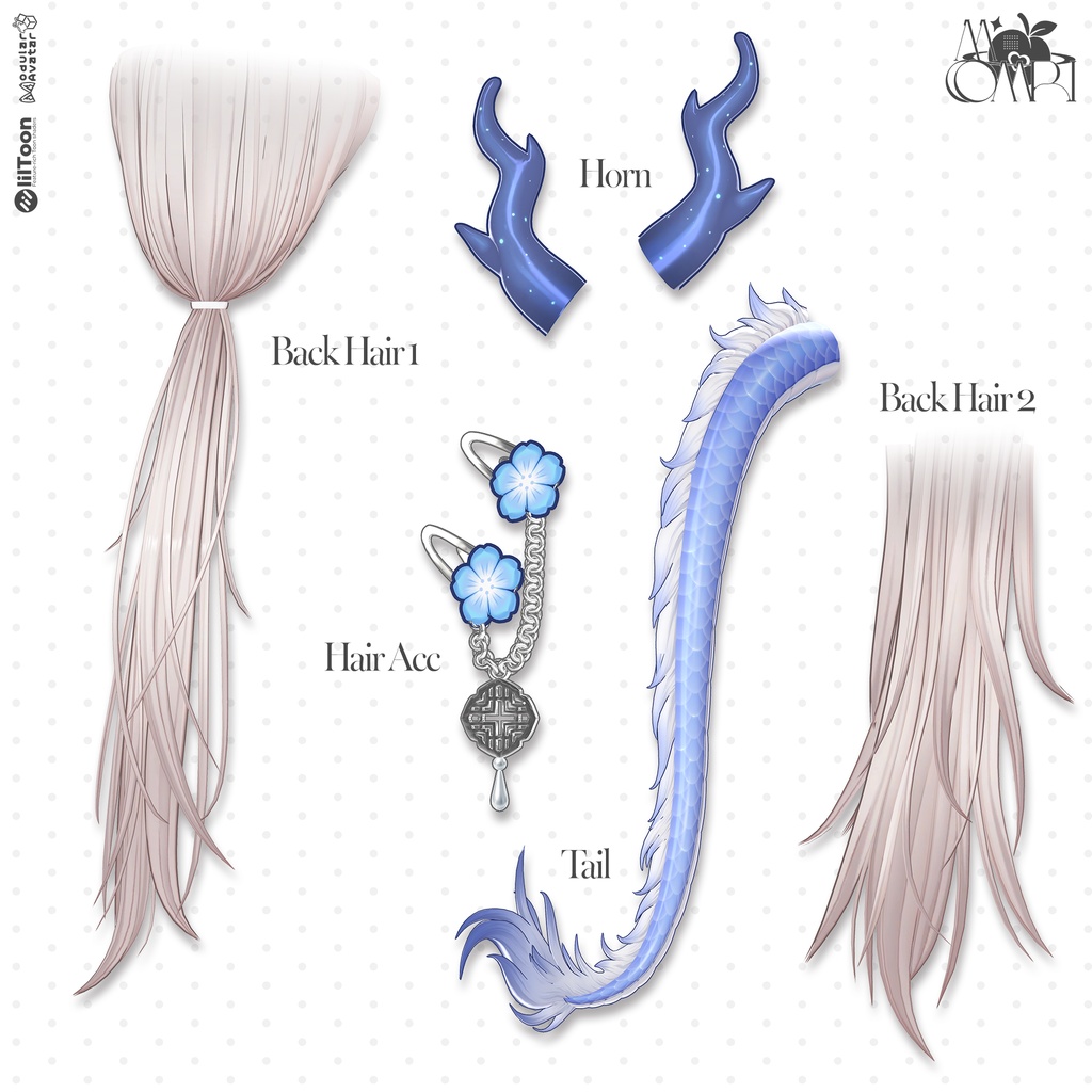 💗SALE💗〈17アバター対応〉 ✦。🐉Astel-hair。✦