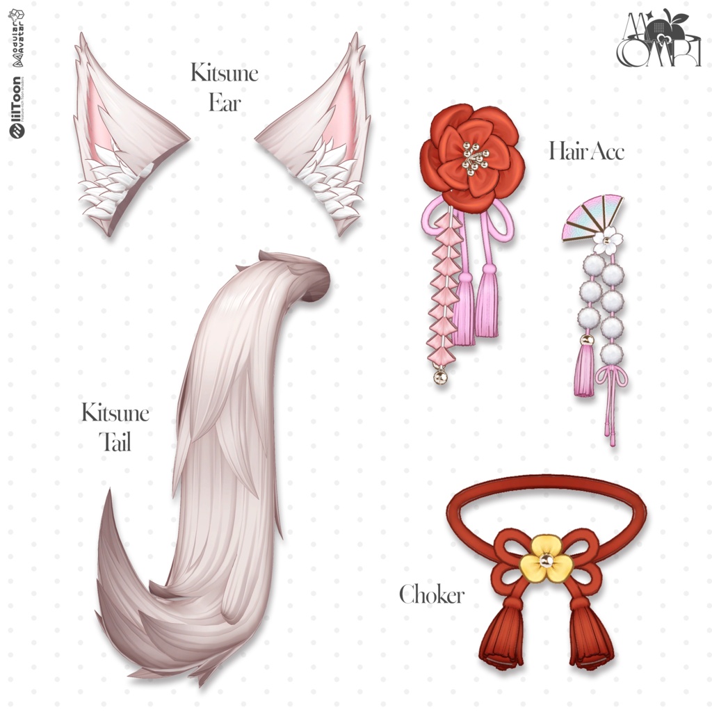 💗SALE💗〈18アバター対応〉 ✦。🦊Kitsune-Miko。✦