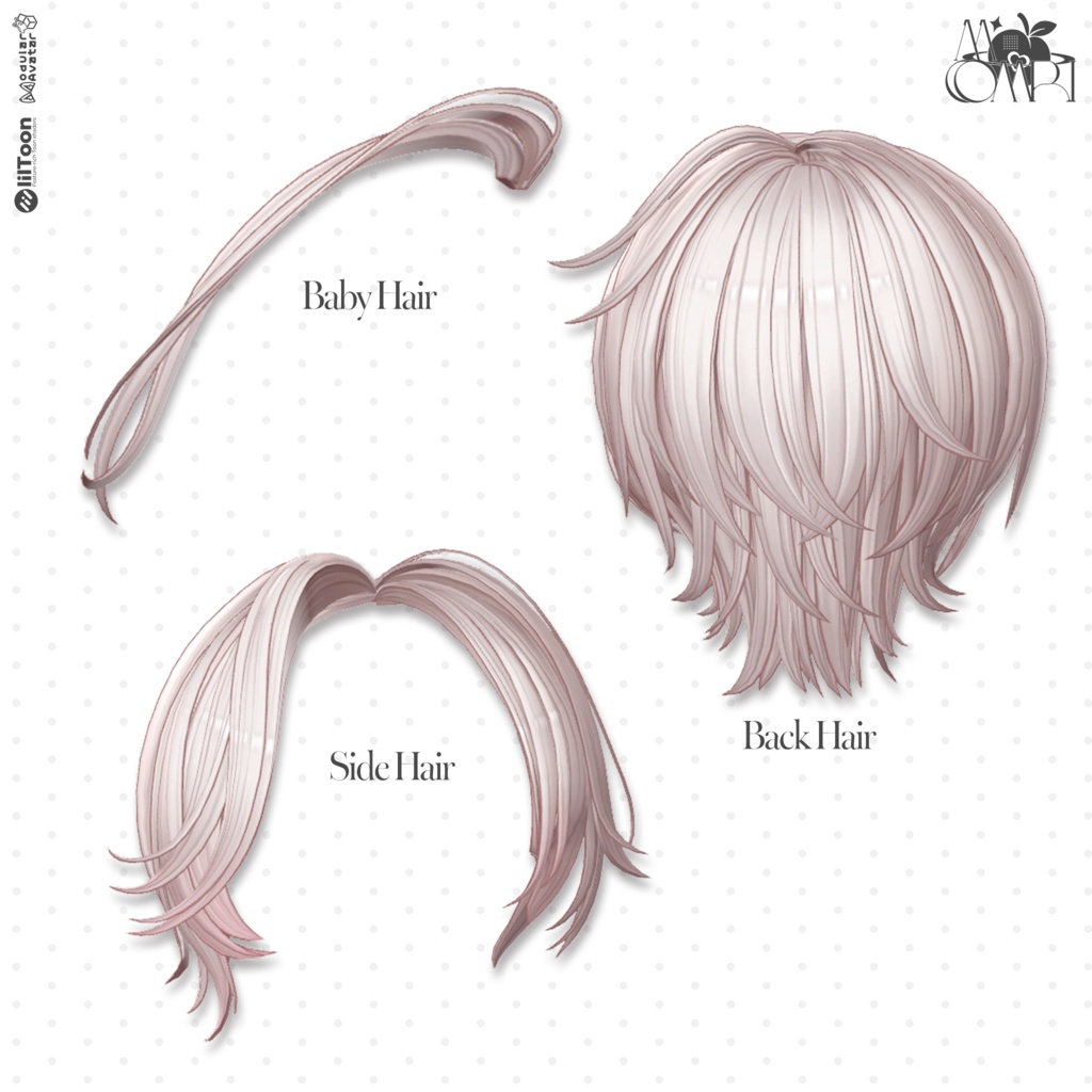 💗SALE💗〈25アバター対応〉 ✦。🐕Komaru-Hair🦴。✦