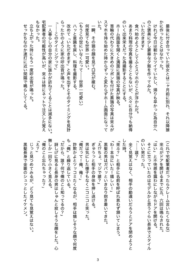 一次創作同人誌「昔の飼い猫が今日から彼氏になりました。」