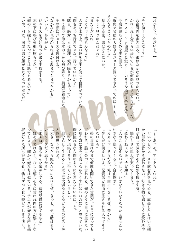 【匿名】越前兄弟『Echizen bros Party!!』