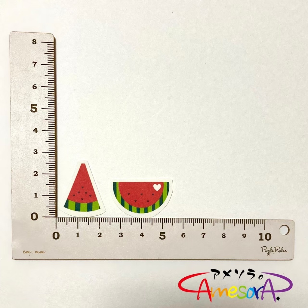 【オリジナル】赤スイカと黄色スイカ!フレークシール