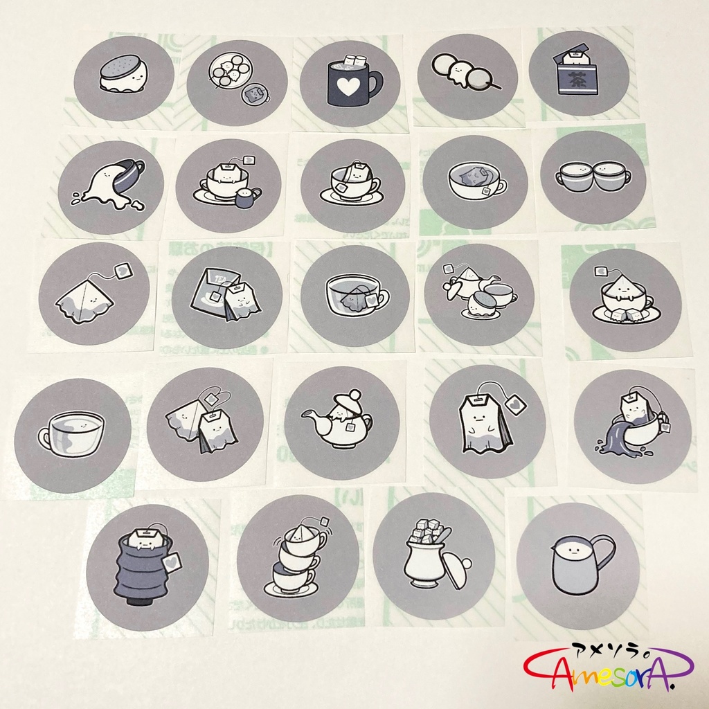 【オリジナル】「午前二時、幽霊茶会。」フレークシール