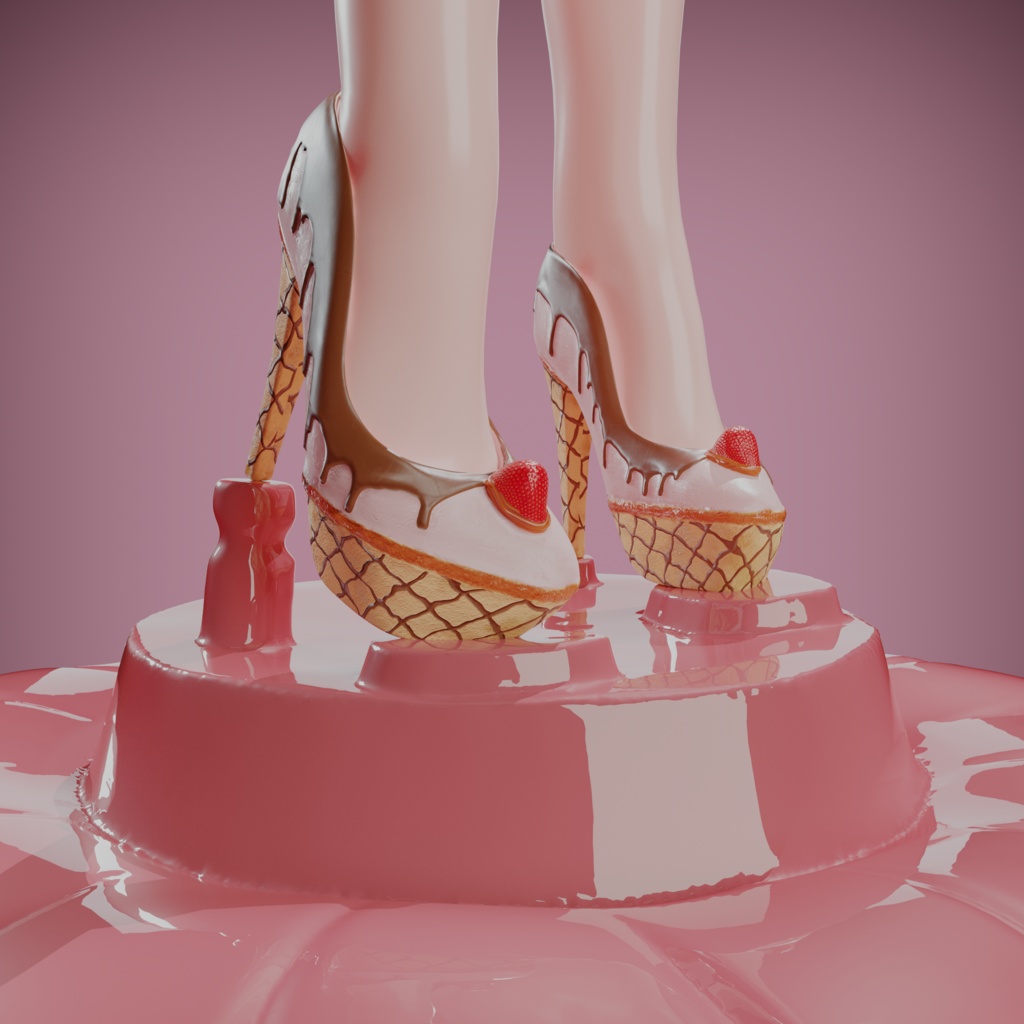 Strawberry heels