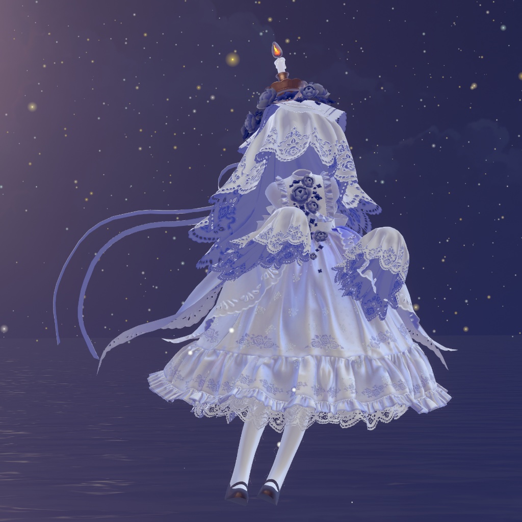 VRChat想定オリジナル3Dモデル「おばけのギーギ」