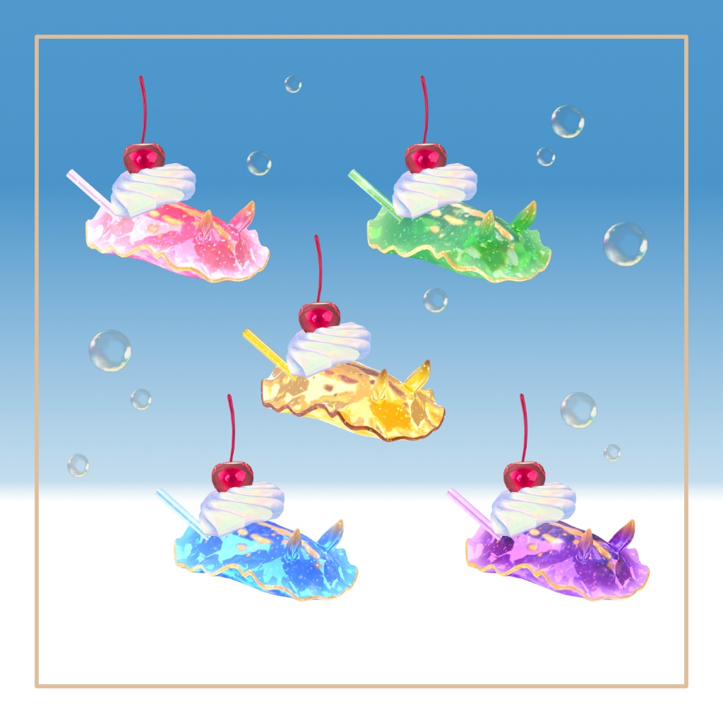 VRChat想定オリジナル3Dモデル「オヤツウミウシ」