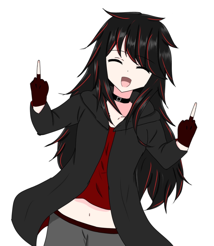 死神セラ アクリルキーホルダー50ミリ 中指ver