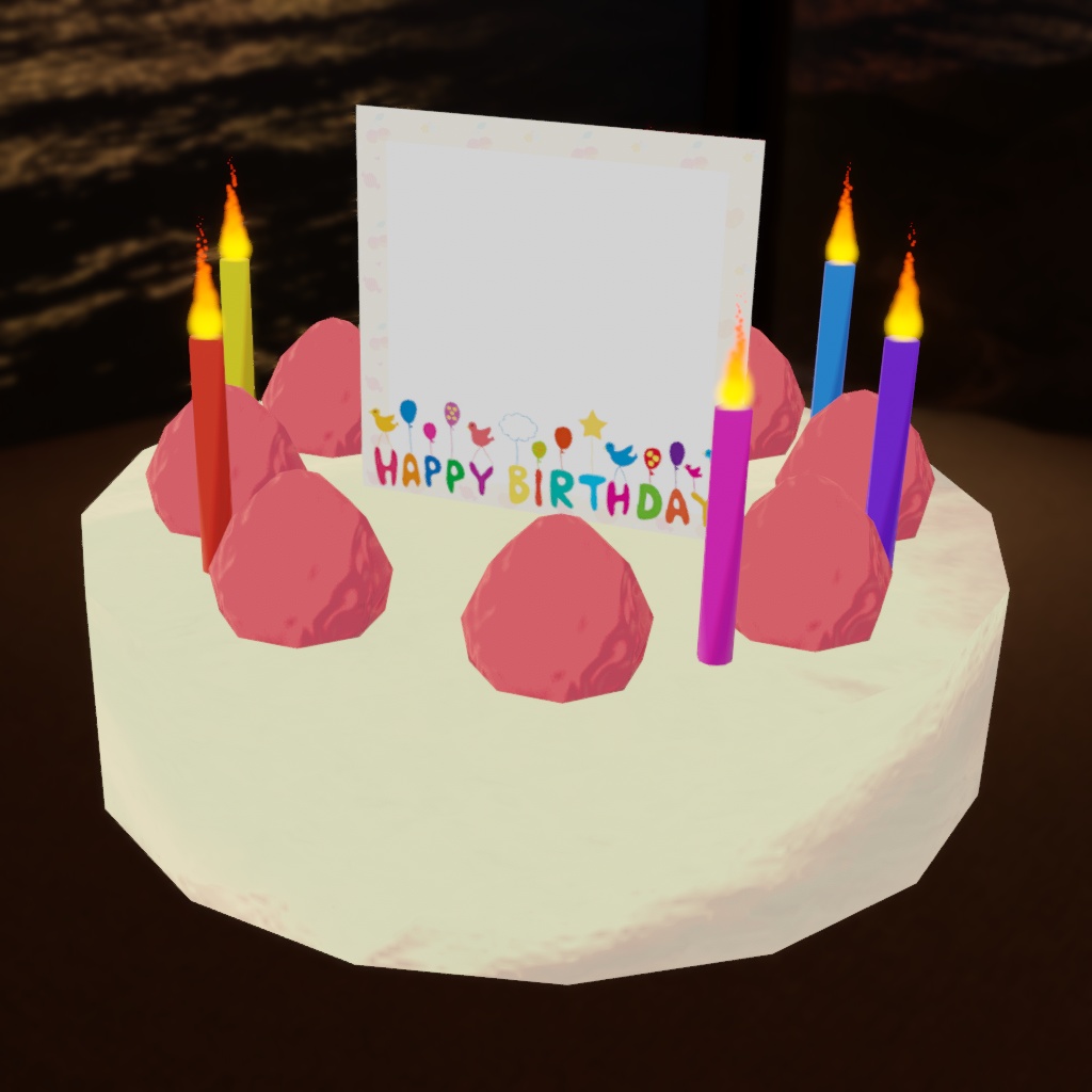 【VRChat想定】誕生日ケーキ&クラッカー【ギミック付】#shift_shop