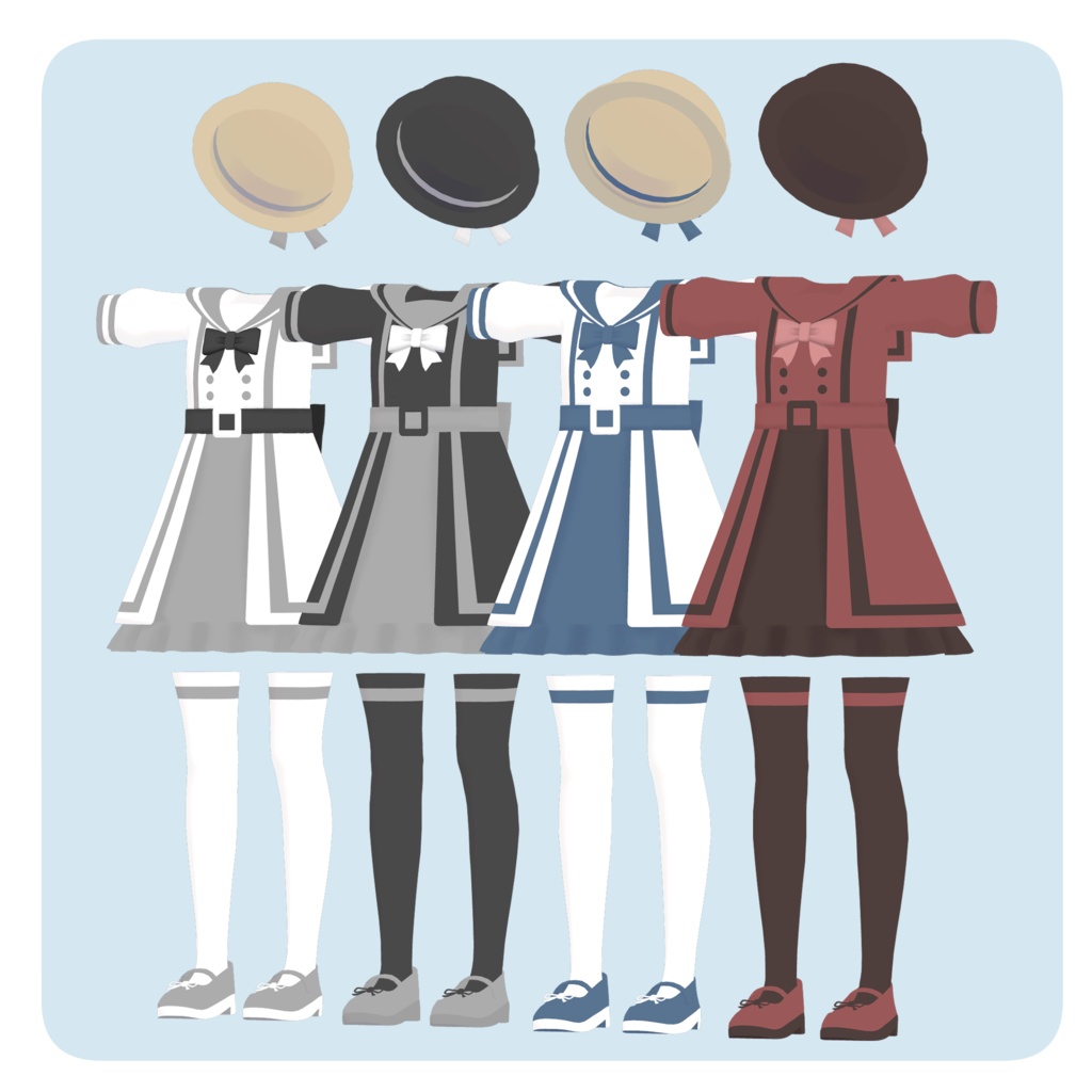 【7アバター対応】セーラーサマーワンピース