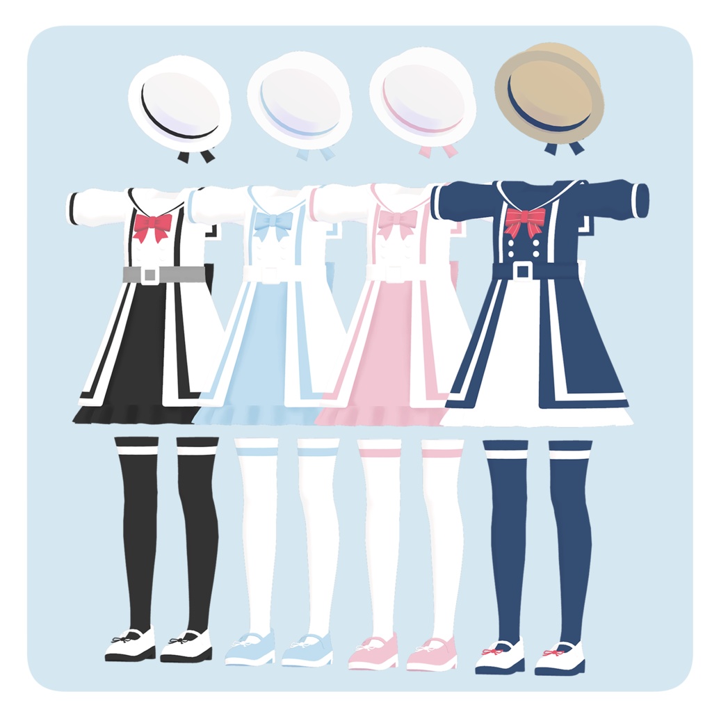 【7アバター対応】セーラーサマーワンピース