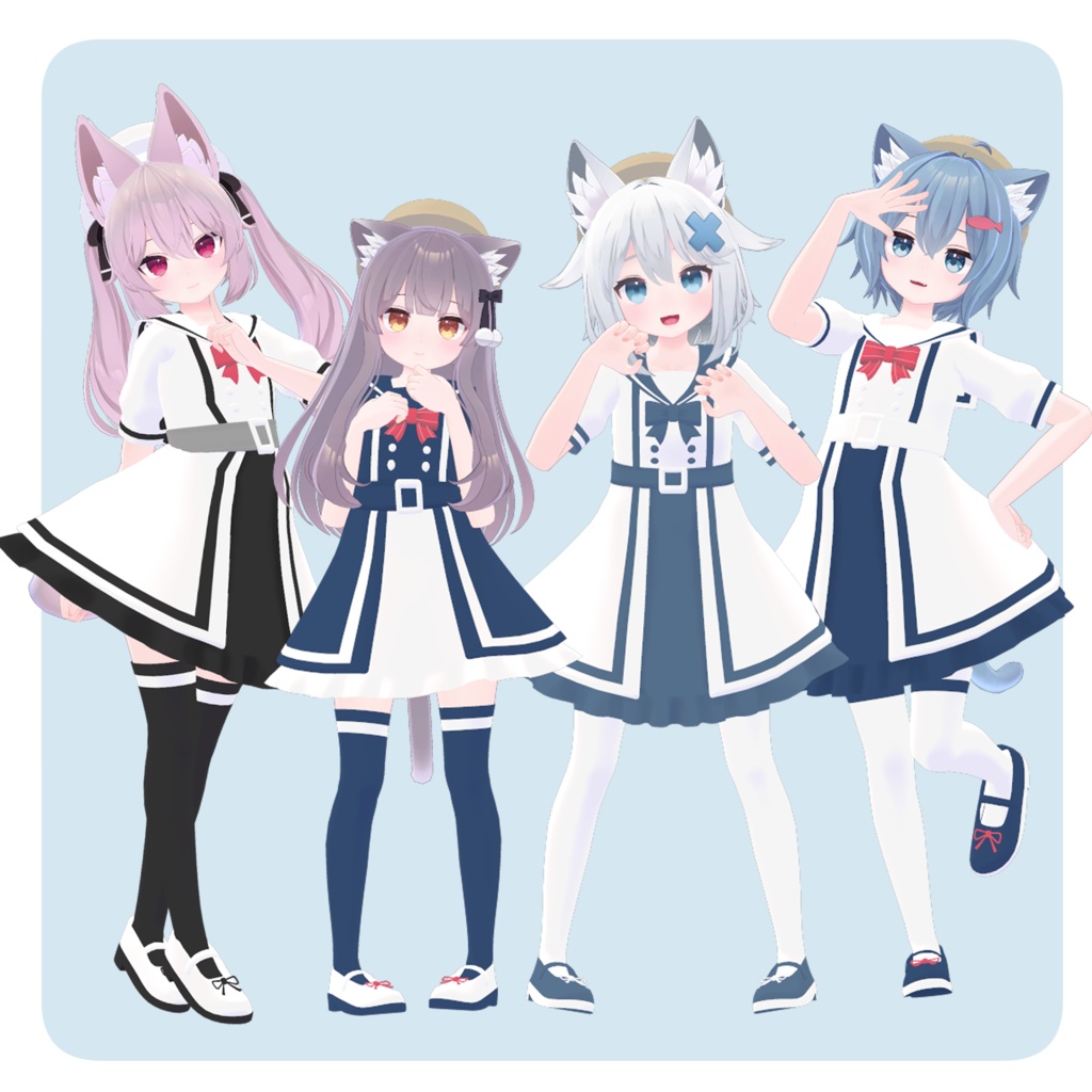 【7アバター対応】セーラーサマーワンピース