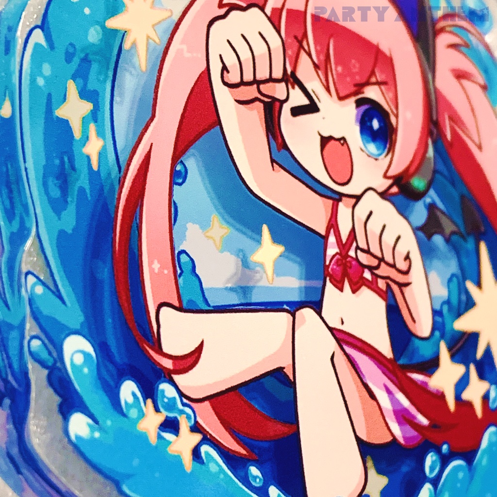 とびだす2層アクリルキーホルダー・渚