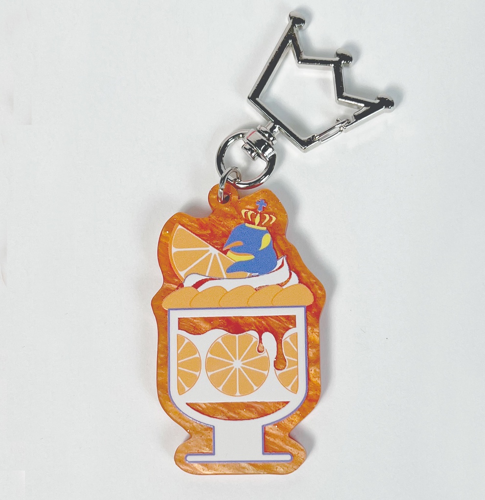 マーブルアクキー【ペンギン×パフェ】