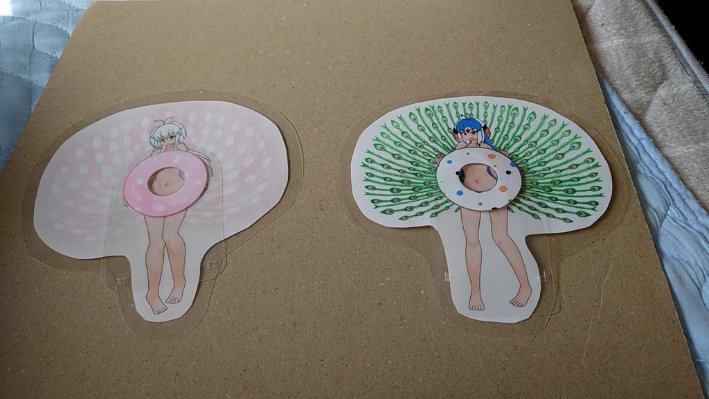 シロクジャク&クジャク浮き輪チャレンジ ラミカ