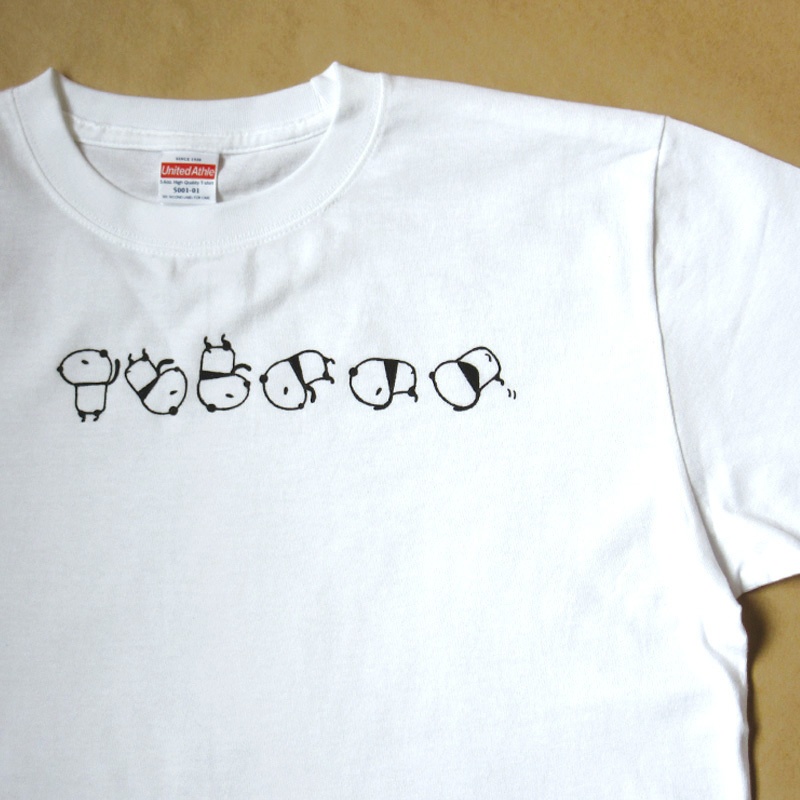 回転パンダＴシャツ(ホワイト)