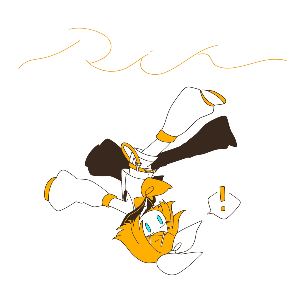 落ちるリンちゃんTシャツ(カラーver.)