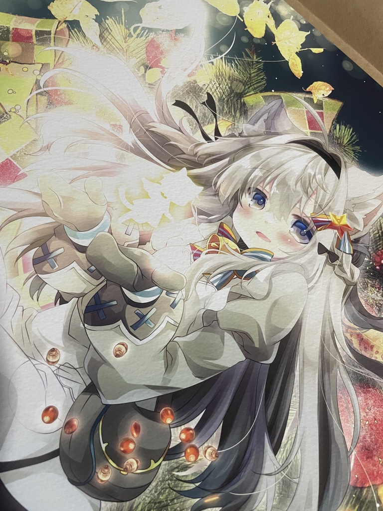 ひかにゃん 複製原画(ジークレー) ノアと小さな光 【受注生産】