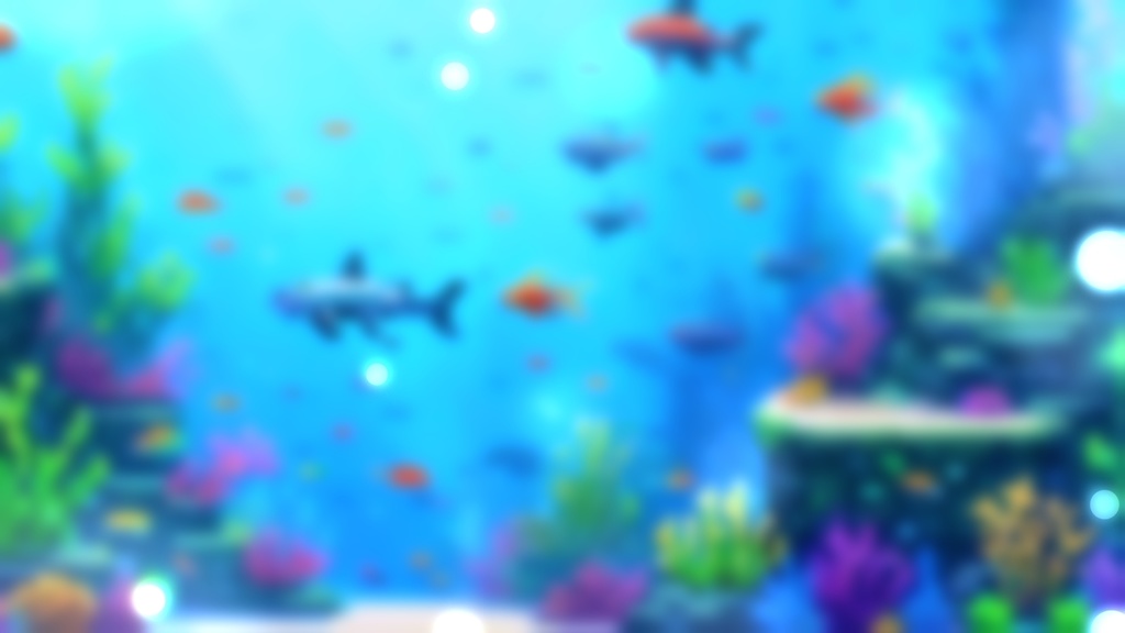 【動く背景】静かなアクアリウム・4パターン有【素材】