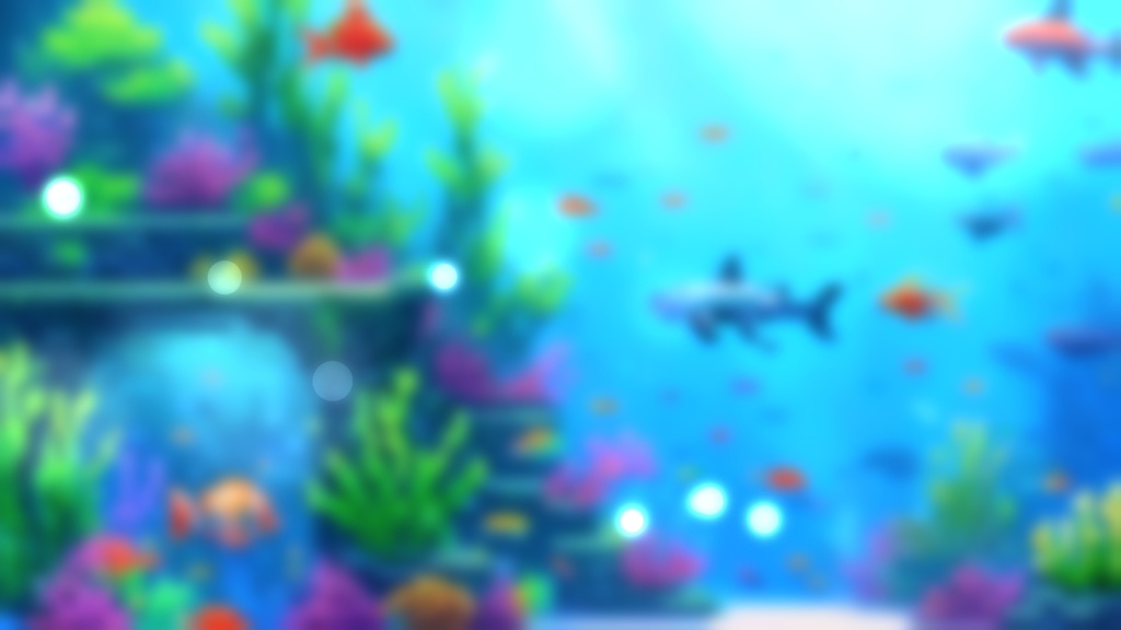 【動く背景】静かなアクアリウム・4パターン有【素材】