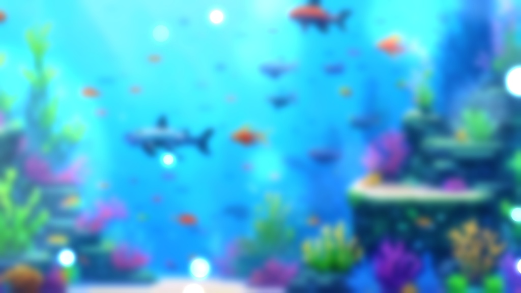 【動く背景】静かなアクアリウム・4パターン有【素材】