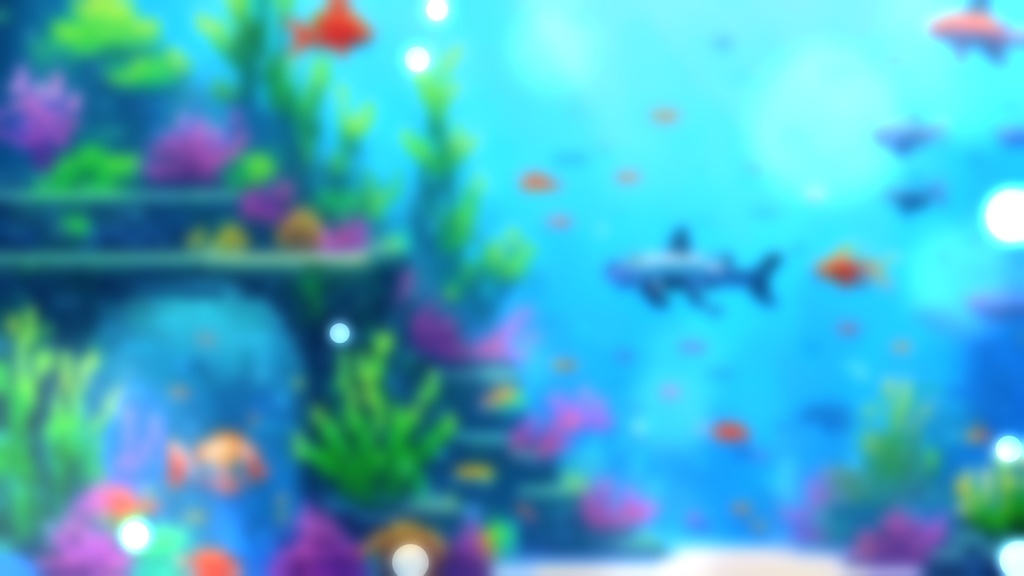 【動く背景】静かなアクアリウム・4パターン有【素材】