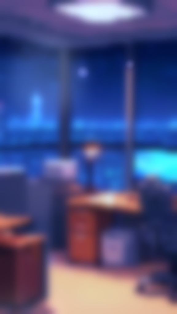 【動く背景・縦型】就業後のオフィスから見える夜景・2パターン有【素材】