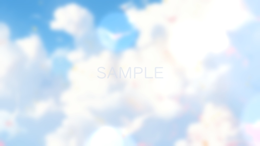 【動く背景】白い雲と爽やかな青い空・2パターン有【素材】