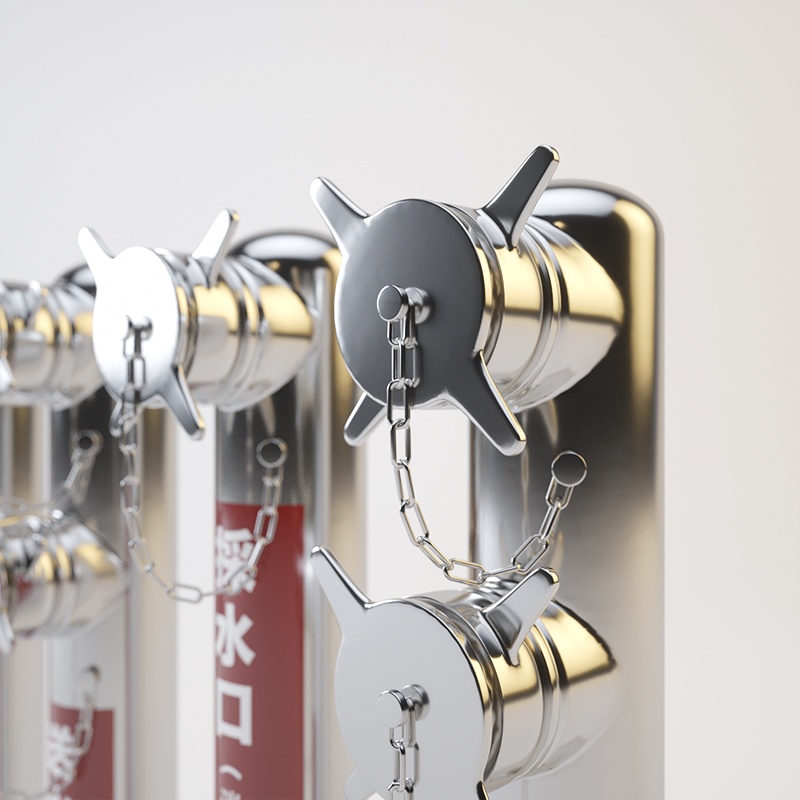 送水口・採水口(スタンド型 双口型・単口型)【3Dモデル】