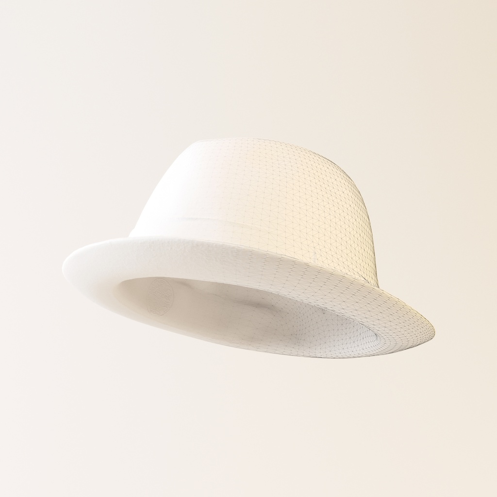 中折帽子(ソフトハット) 【3Dモデル】