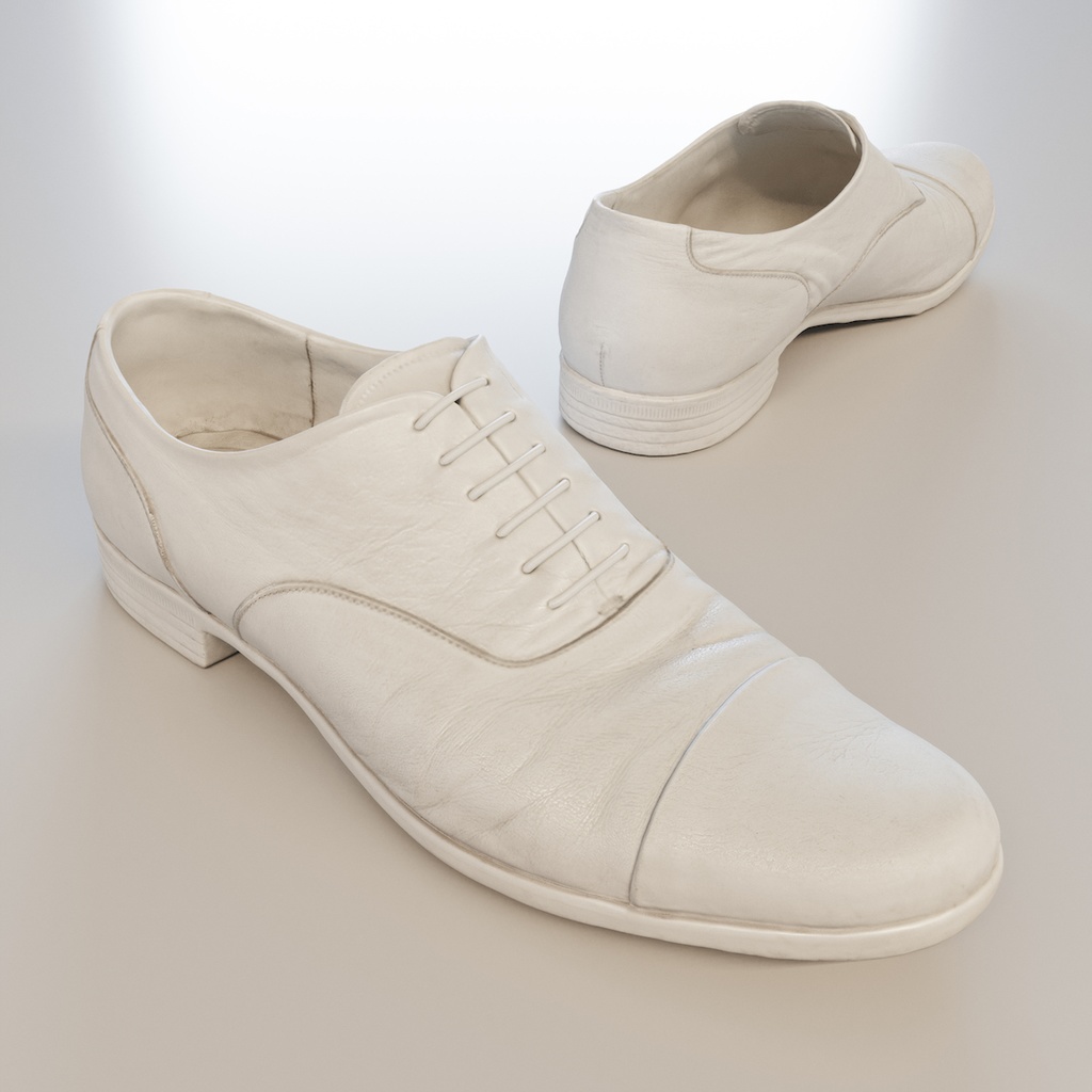 ストレートチップ レザーシューズ 革靴【3Dモデル】