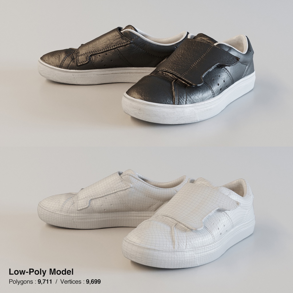 スニーカー モンク【3Dモデル】