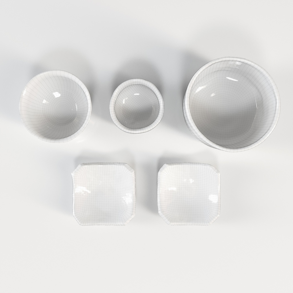 和食器セット【3Dモデル】