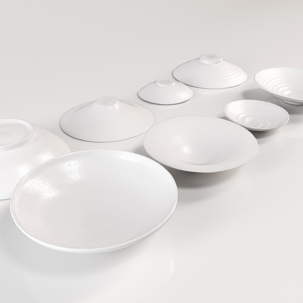 和食器セット3【3Dモデル】