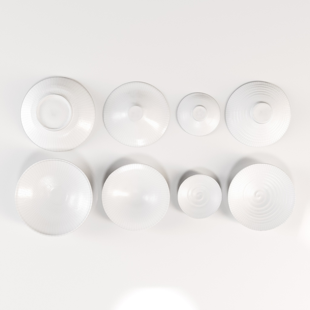 和食器セット3【3Dモデル】